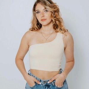 Klassy Network One Shoulder Brami - Crop